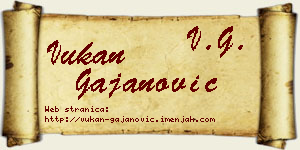 Vukan Gajanović vizit kartica